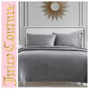 Juicy Couture Home Plush Solid Full/Queen Blanket- Grey